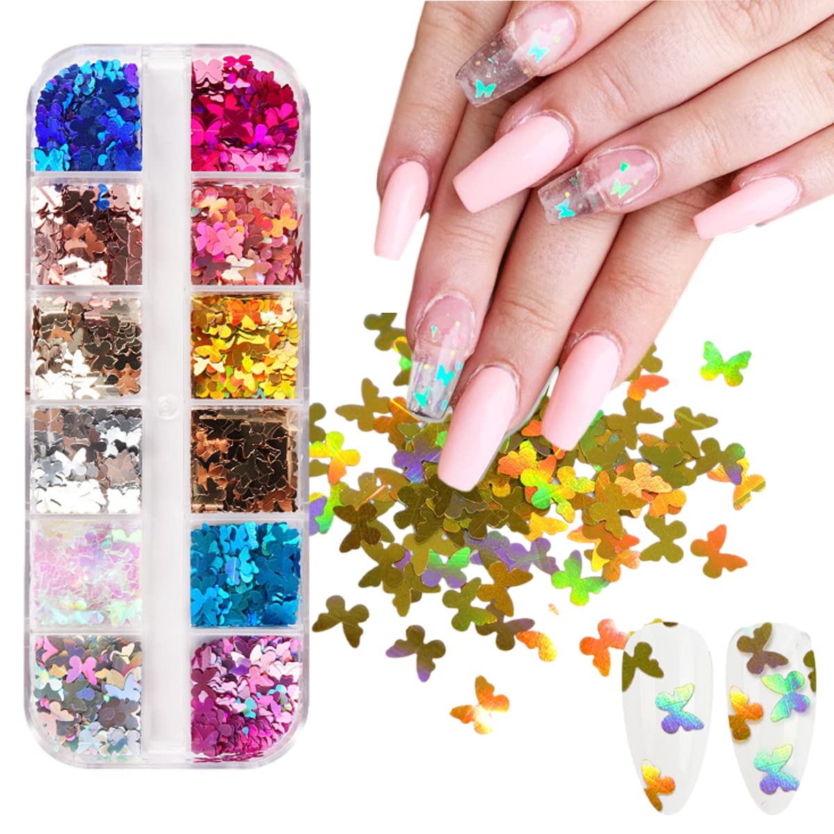 ネイルパーツ 蝶 ネイル スパンコール ネイルグリッター ネイルアート Amazon.co.jp: Unikato ネイルパーツ 蝶 ネイルグリッター